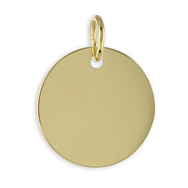 Gravurplatte rund Gold 333 - 14mm