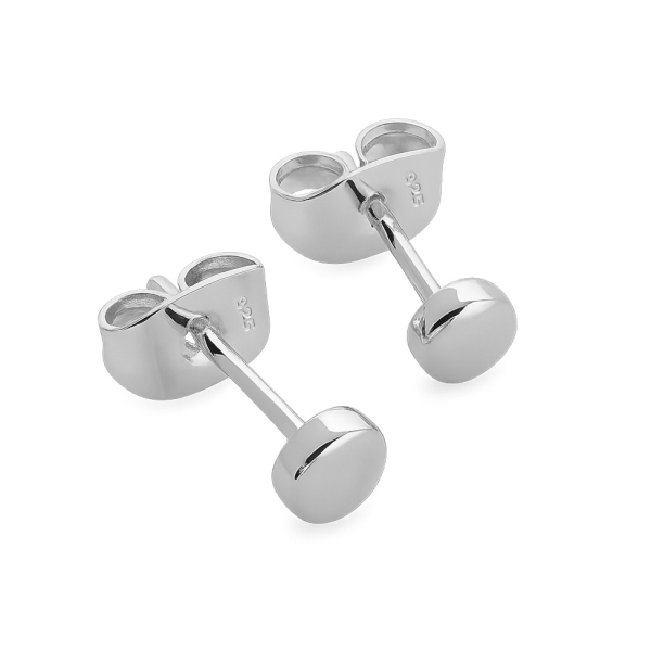 Ohrstecker rund Silber 925 - 5mm