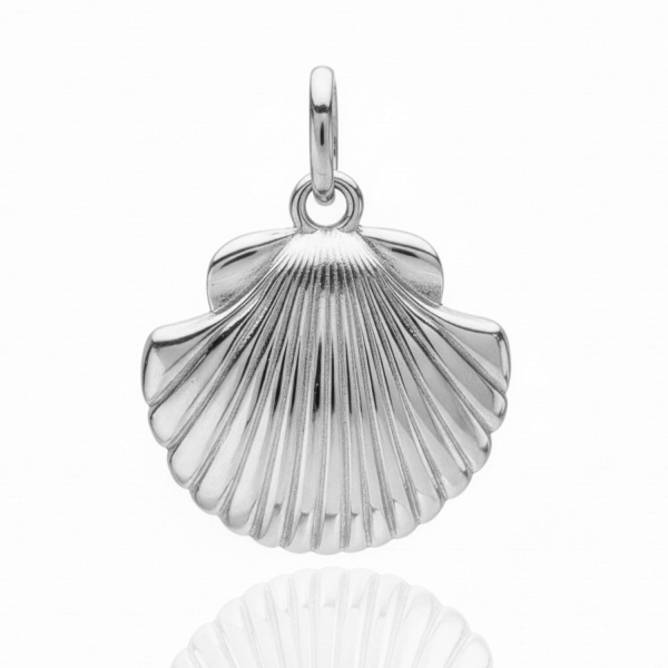 Anhänger Muschel Silber 925 - 15x13mm