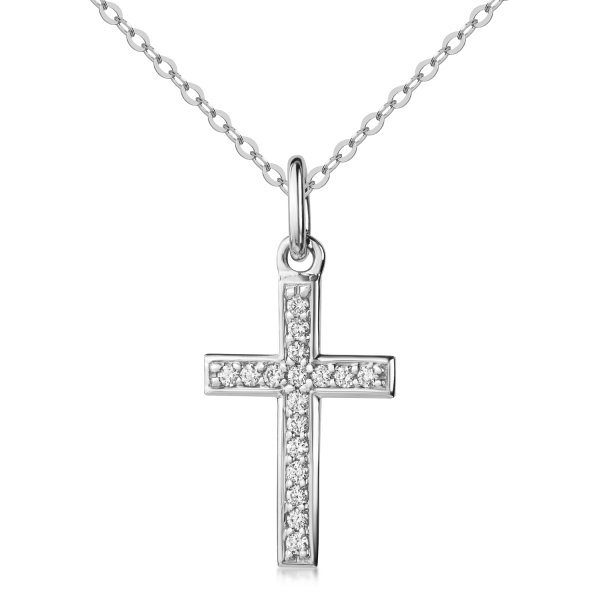 Lovebird Anhänger Kreuz Weißgold 585 - 17 Brillanten 0,08 ct - Bild 2