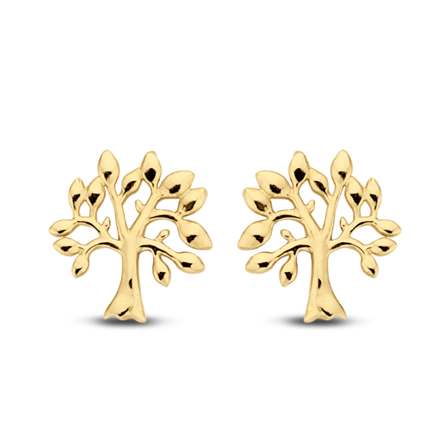 Ohrstecker Lebensbaum Gold 585 - 6,5x6,2mm