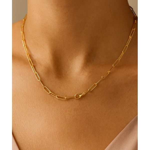 Paperclip Kette Gold 333 - 45cm - Bild 2