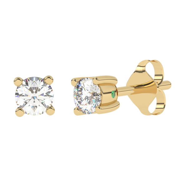 Diamo Diamonds Ohrstecker Lab Grown Brillant 0,20 ct Gelbgold 585