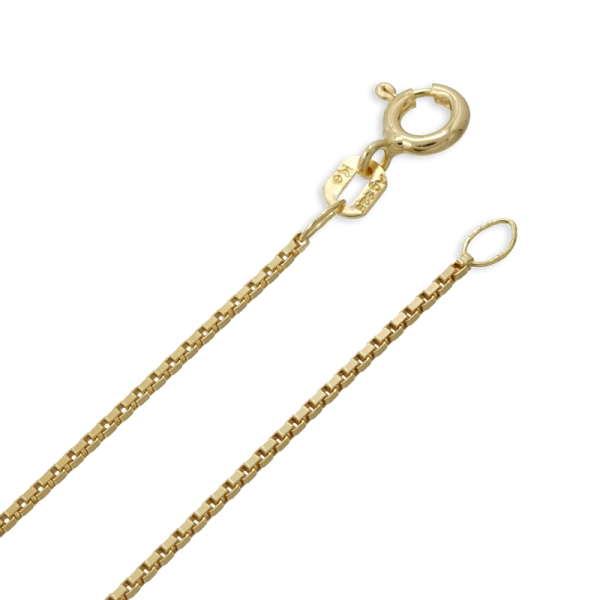 Venezianerkette Silber 925 vergoldet - 1,2mm breit - Diamantiert