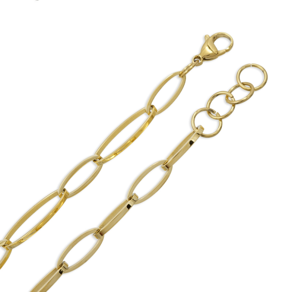 Chunky Chain Edelstahl PVD-Vergoldung - Ankerkette weit - 10mm breit