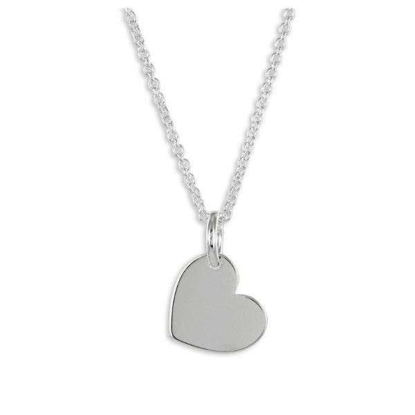 Collier mit Gravurplatte Herz Silber 925 - Herz 10x9mm - Bild 2