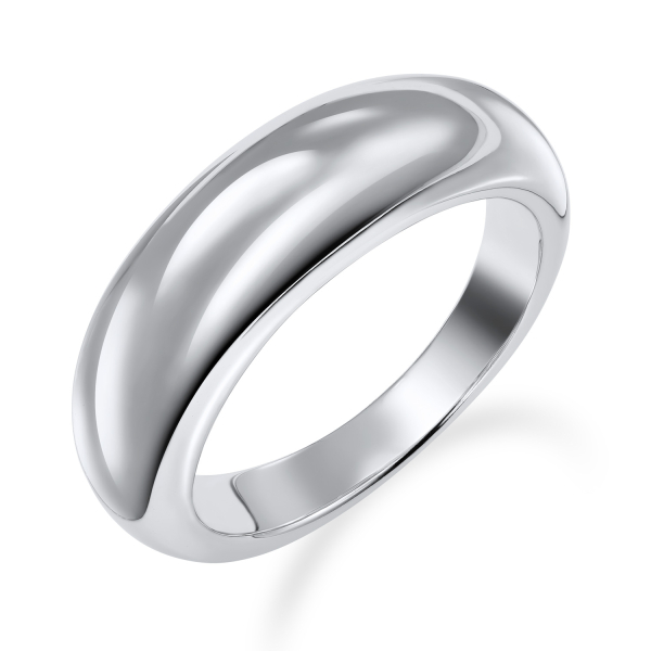 Ring Silber 925 rhodiniert - Hochglanz - Massiv