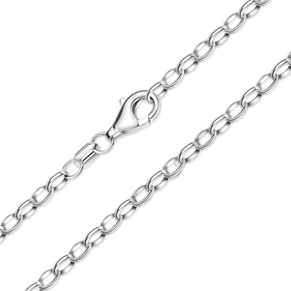Charm-Erbsarmband oval Silber 925 - 2,7mm breit - 19cm