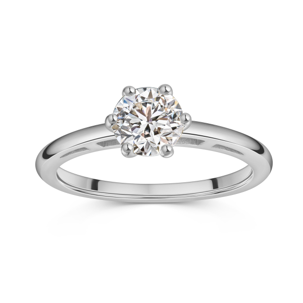 Lovebird Damenring Weißgold 585 - Lab Grown Brillant 1,00 ct. - 6 Stotzen Fassung - Bild 2