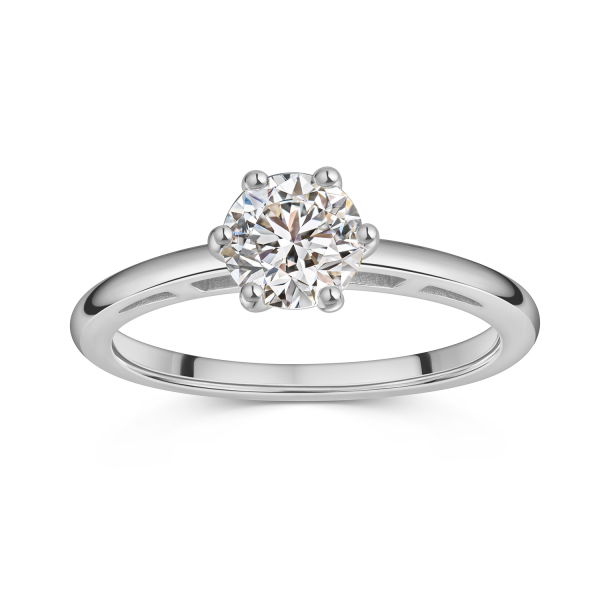 Lovebird Damenring Weißgold 585 - Lab Grown Brillant 1,00 ct. - 6 Stotzen Fassung