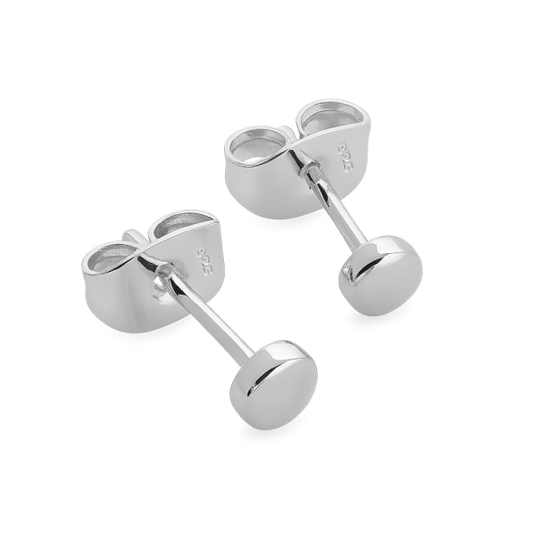 Ohrstecker rund Silber 925 - 4mm