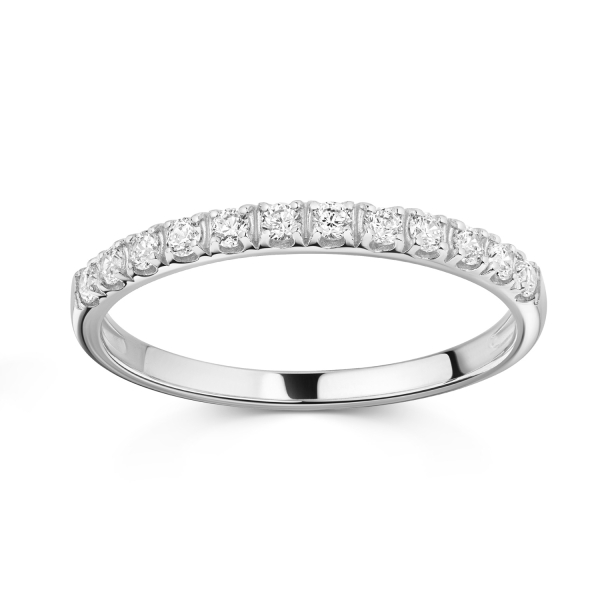 Ring Silber 925 rhodiniert - 12 Zirkonia - Bild 2
