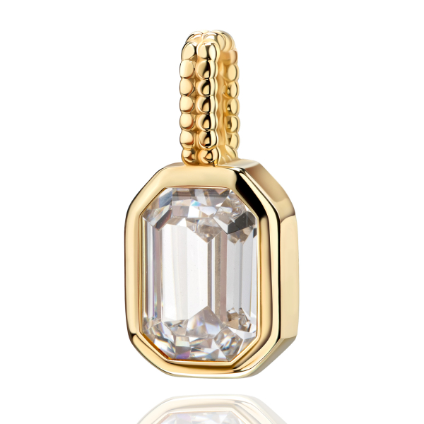 Anhänger Octagon Zirkonia Weiß Gold 333