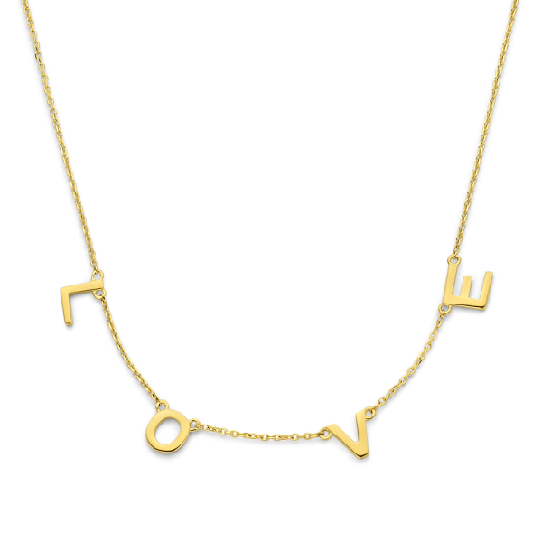 Collier LOVE Gold 585 - Buchstaben 5x5mm