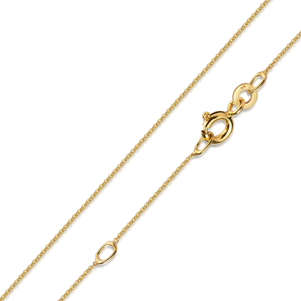 Ankerkette Gold 333 - 0,8mm breit - 45cm mit Zwischenöse