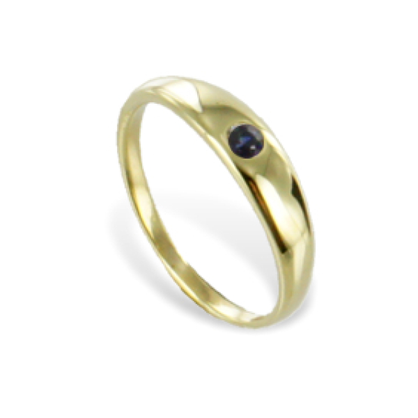 Anhänger Taufring Gold 333 - Kristall blau