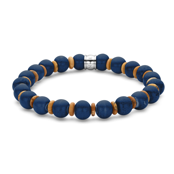 Frank 1967 Armband Blauer Keramikstein Edelstahl IPS - 8mm
