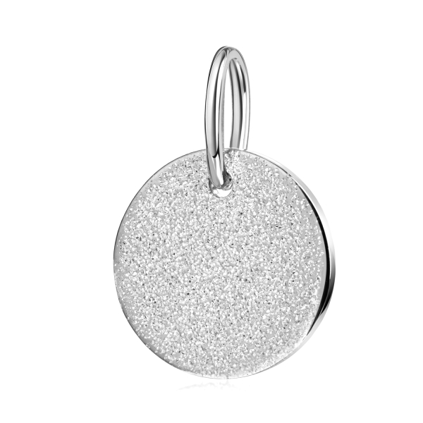 Anhänger Dot Diamant Glitzer Silber 925 - Ø 12mm