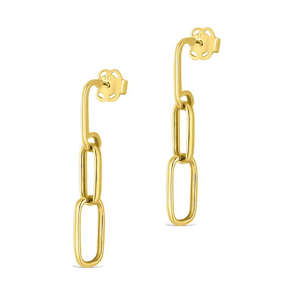Ohrstecker mit Glieder-Anhänger Gold 585