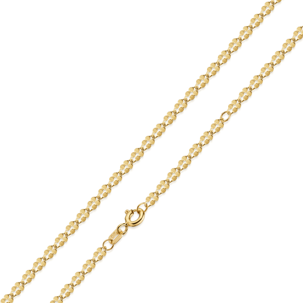 Plättchenkette Gold 333 - 3mm breit - 45cm mit Zwischenöse - Bild 3