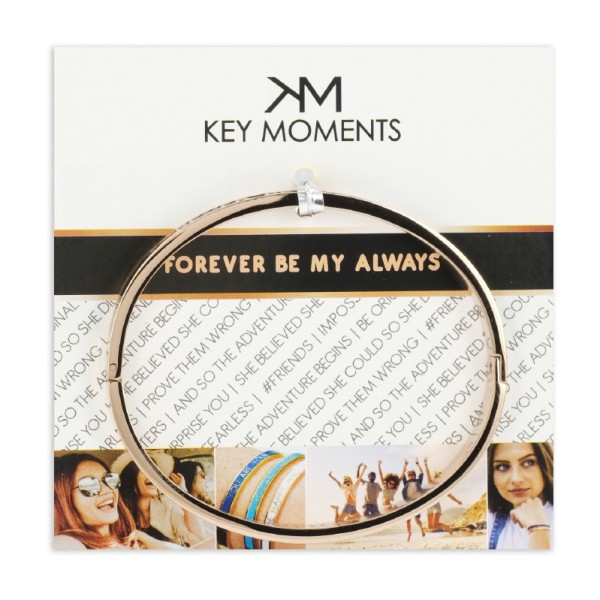 Key Moments Armspange Lack schwarz Edelstahl IPR - FOREVER BE MY ALWAYS - Bild 2
