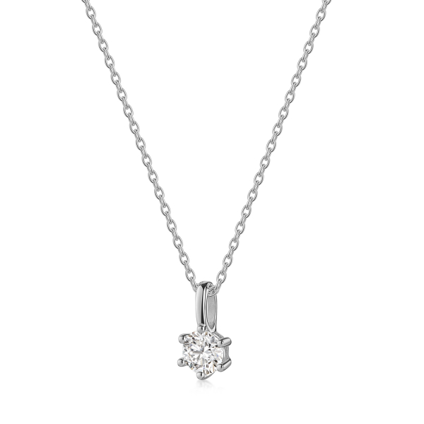 Lovebird Anhänger Lab Grown Brillant Weißgold 585 - 0,20 ct - 6 Stotzen Fassung - Bild 2