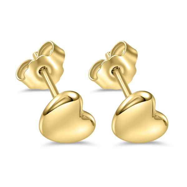 Lovebird Ohrstecker Herz Silber 925 vergoldet