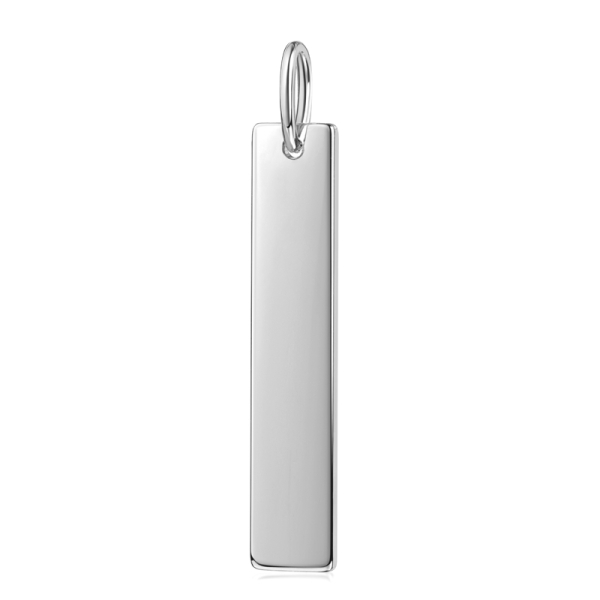 Gravuranhänger lang Silber 925 - 29x5mm