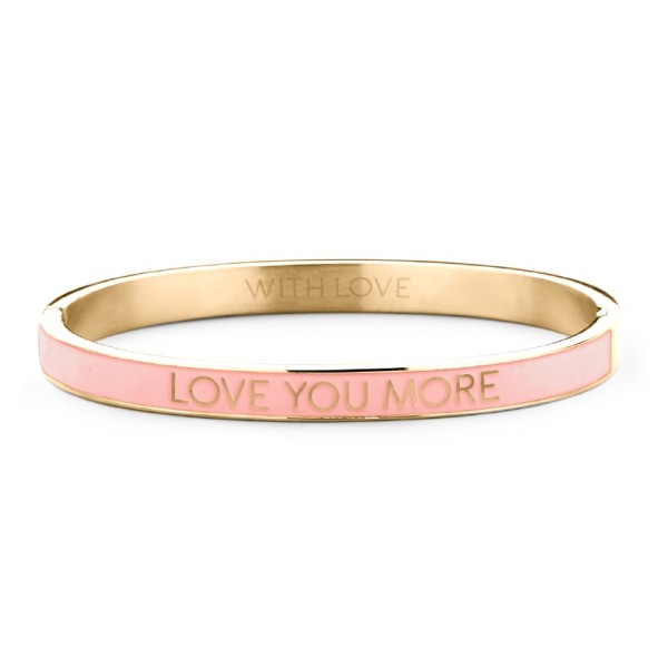 Key Moments Armspange Lack pink Edelstahl IPG - LOVE YOU MORE