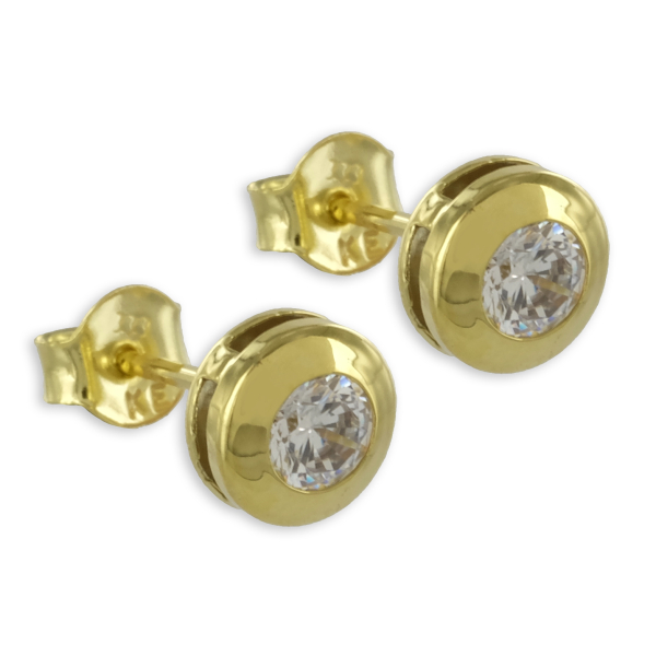 Ohrstecker Zirkonia Gold 333 - 4mm