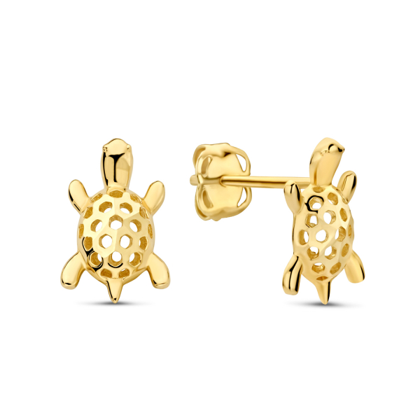 Ohrstecker Schildkröte Gold 585 - Glänzend - 8,3mm