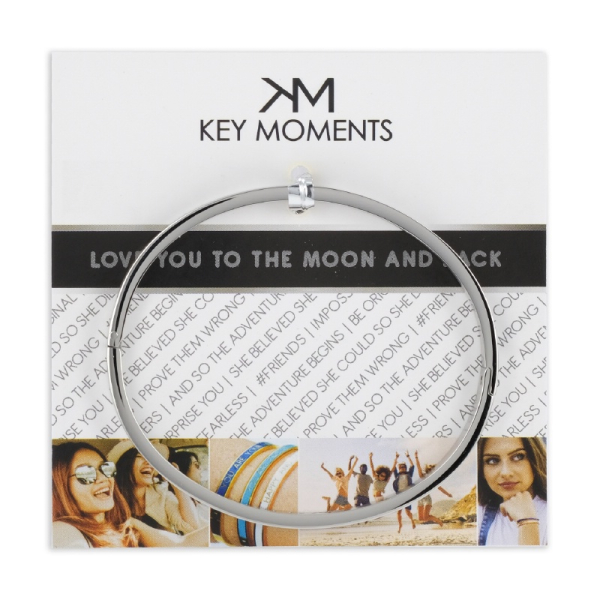 Key Moments Armspange Lack schwarz Edelstahl IPS - LOVE YOU TO THE MOON AND BACK - Bild 2