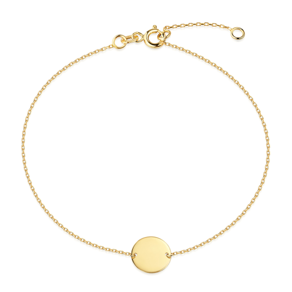 Armband Plättchen Gold 333 - 9mm