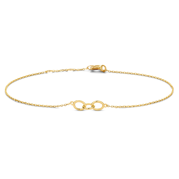 Armband Glieder-Anhänger Gold 585 - Kettenglieder 5,5x4mm