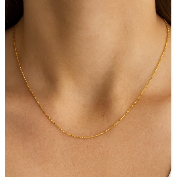 Singapurkette Gold 333 - 1mm breit - Bild 2