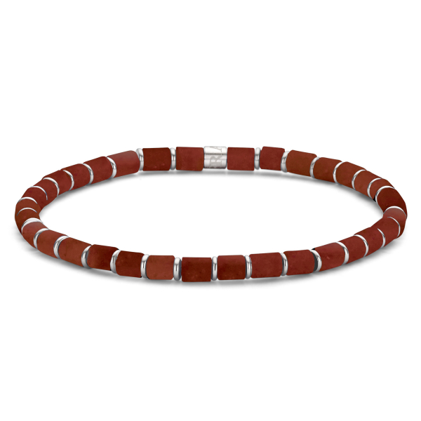 Frank 1967 Armband Edelstahl IPS - Roter Jaspis 4mm