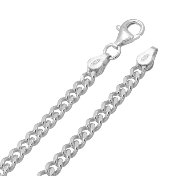 Panzerkette Silber 925 - 4,3mm breit
