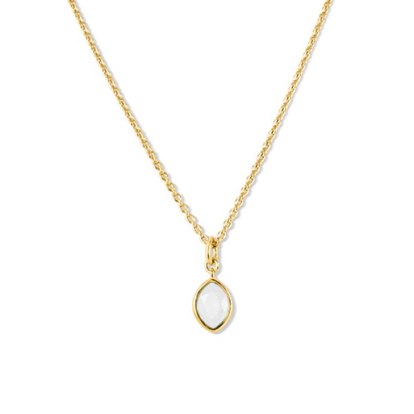 Collier mit weißem Nano Crystal Silber 925 vergoldet