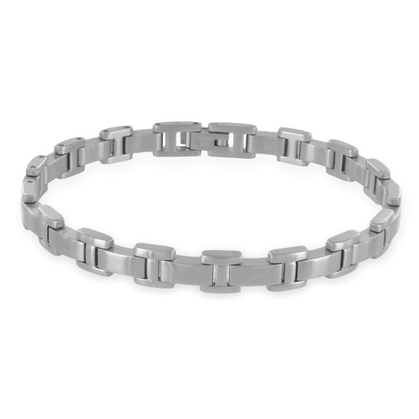 Armband Edelstahl teilmatt - 7mm breit