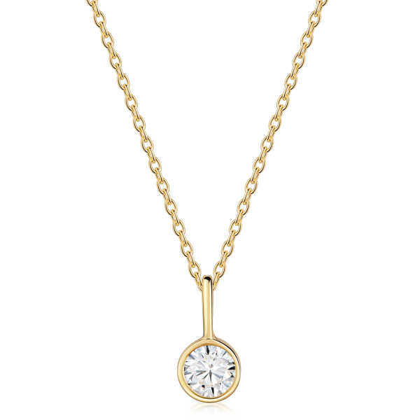 Lovebird Anhänger Lab Grown Brillant Gelbgold 585 - 0,20 ct - Zargenfassung - Bild 2