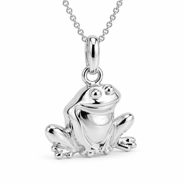Anhänger Frosch Silber 925 - Hochglanz - 12mm