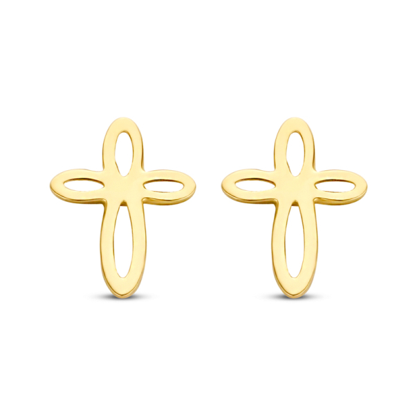 Ohrstecker Kreuz Gold 585 - 6x7,5mm
