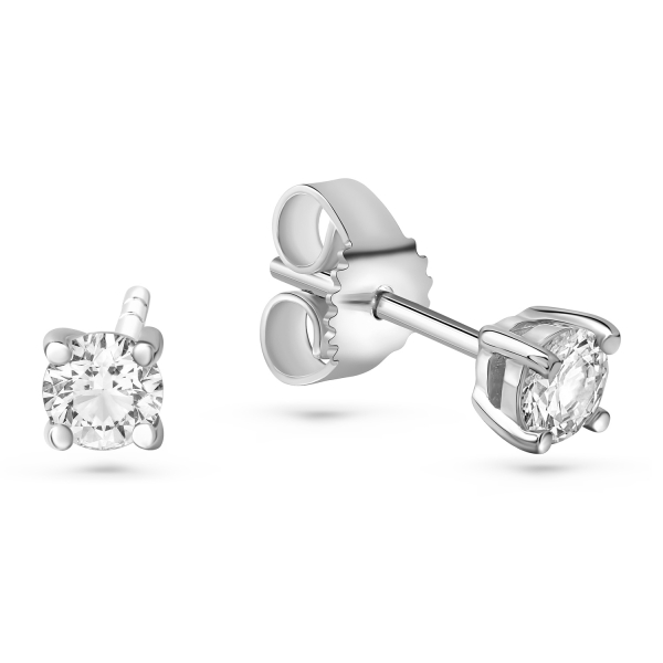 Lovebird Ohrstecker Weißgold 585 - Lab Grown Brillanten 0,40 ct - 4 Stotzen Fassung