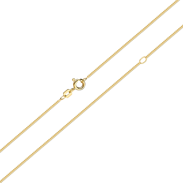 Panzerkette 0,8mm Gold 333 - Diamantiert - 45cm - Bild 2