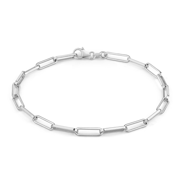 Paperclip Gliederarmband Silber 925 - 19cm