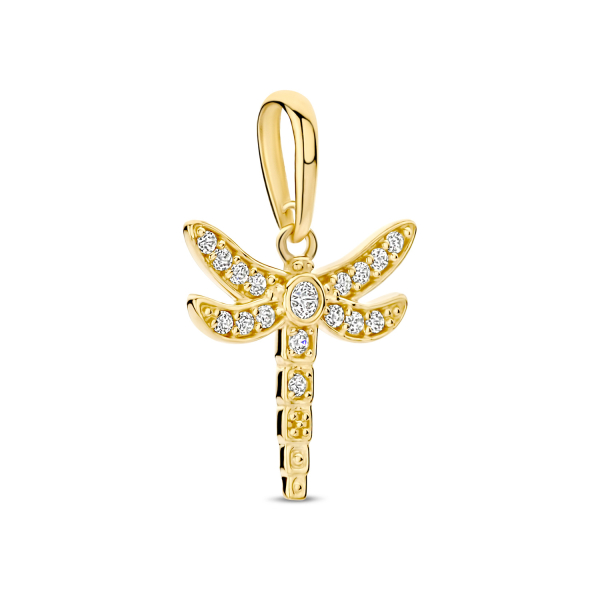 Anhänger Libelle Gold 585 - 17 Zirkonia - Bild 2