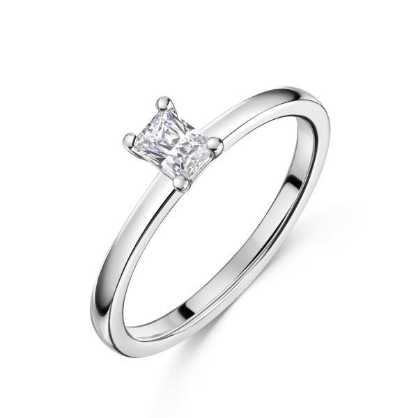 Damenring Silber 925 rhodiniert - Zirkonia 4x3mm
