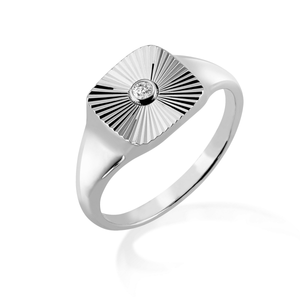 Ring Silber 925 rhodiniert - Diamantiert mit Zirkonia