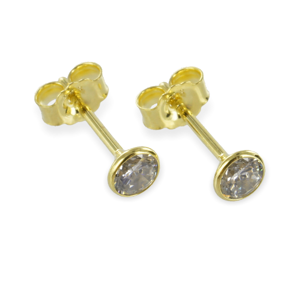 Ohrstecker mit Zirkonia 3,5mm Gold 333