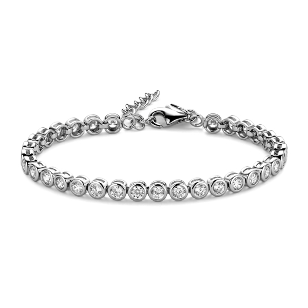 Tennisarmband Zirkonia Silber 925 rhodiniert - Zirkonia 5mm - 5,2mm breit